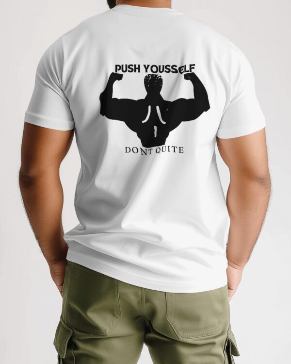 "Push Yourself" oversized unisex T-shirt.