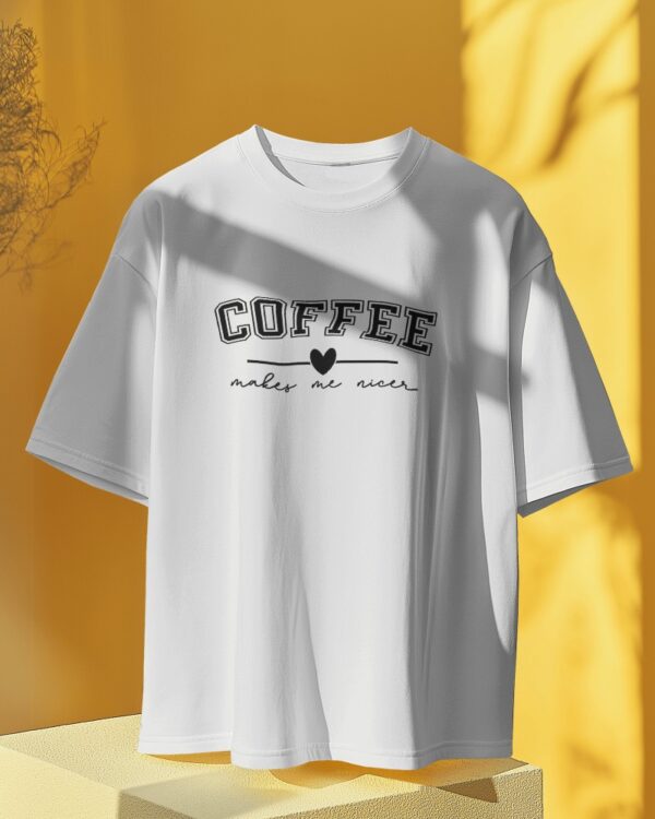 “Coffee Lover” Oversized unisex T-shirt. - Image 3