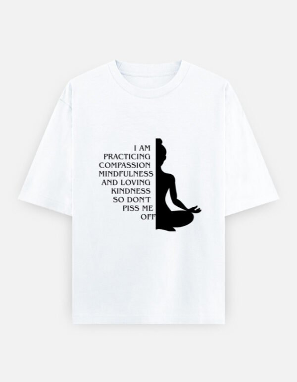 Yoga-Inspired Oversized T-Shirt – 240 GSM | Unisex Fit | - Image 3